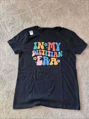 "In My Dietitian Era" Black Graphic Tee